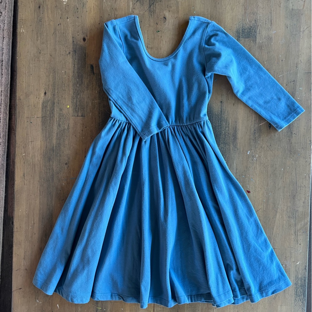 Blue Long Sleeve Ballet Dress
